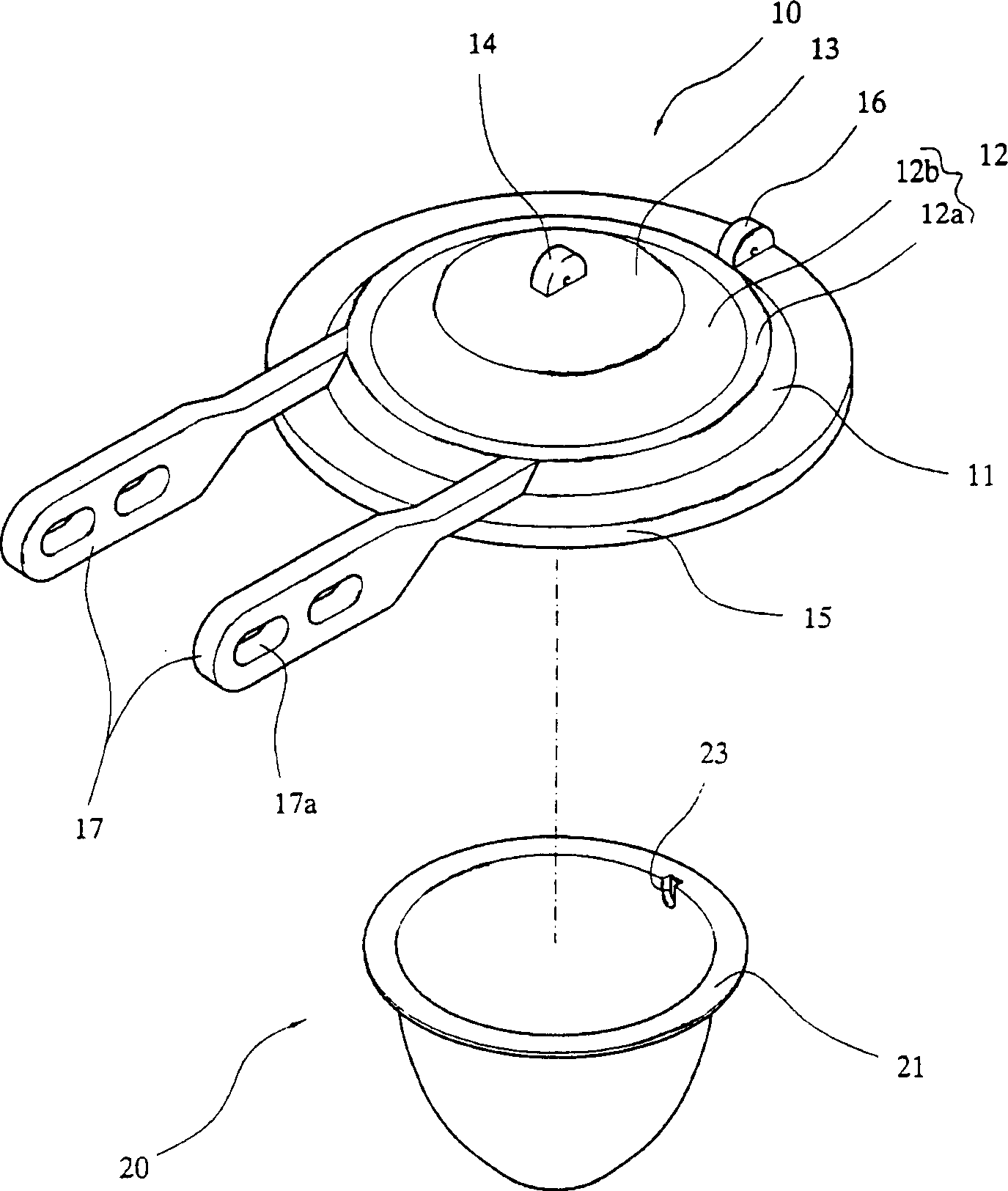 Water saving device for toilet for faeces and urine