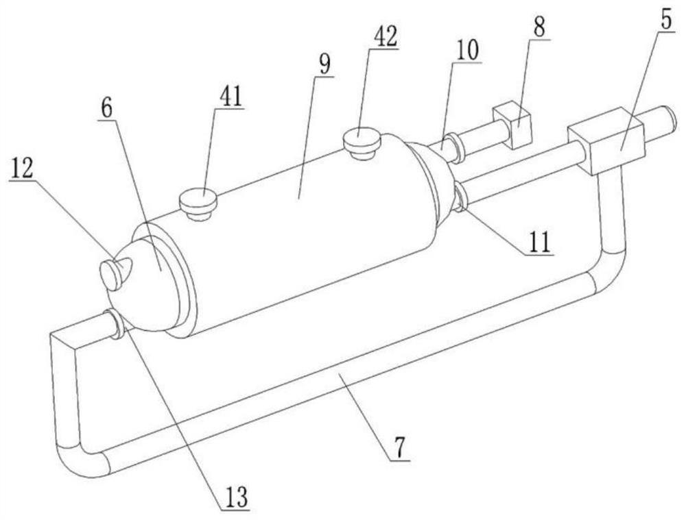 A bitumen flue gas purification device