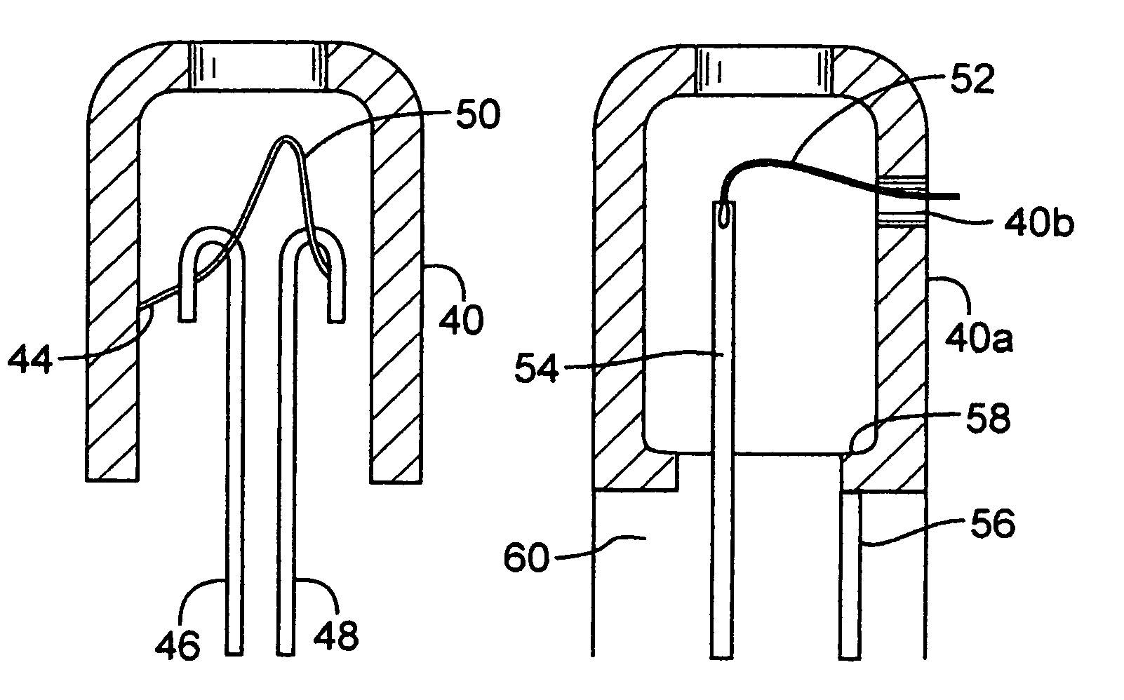 Extractor cup on a miniature x-ray tube