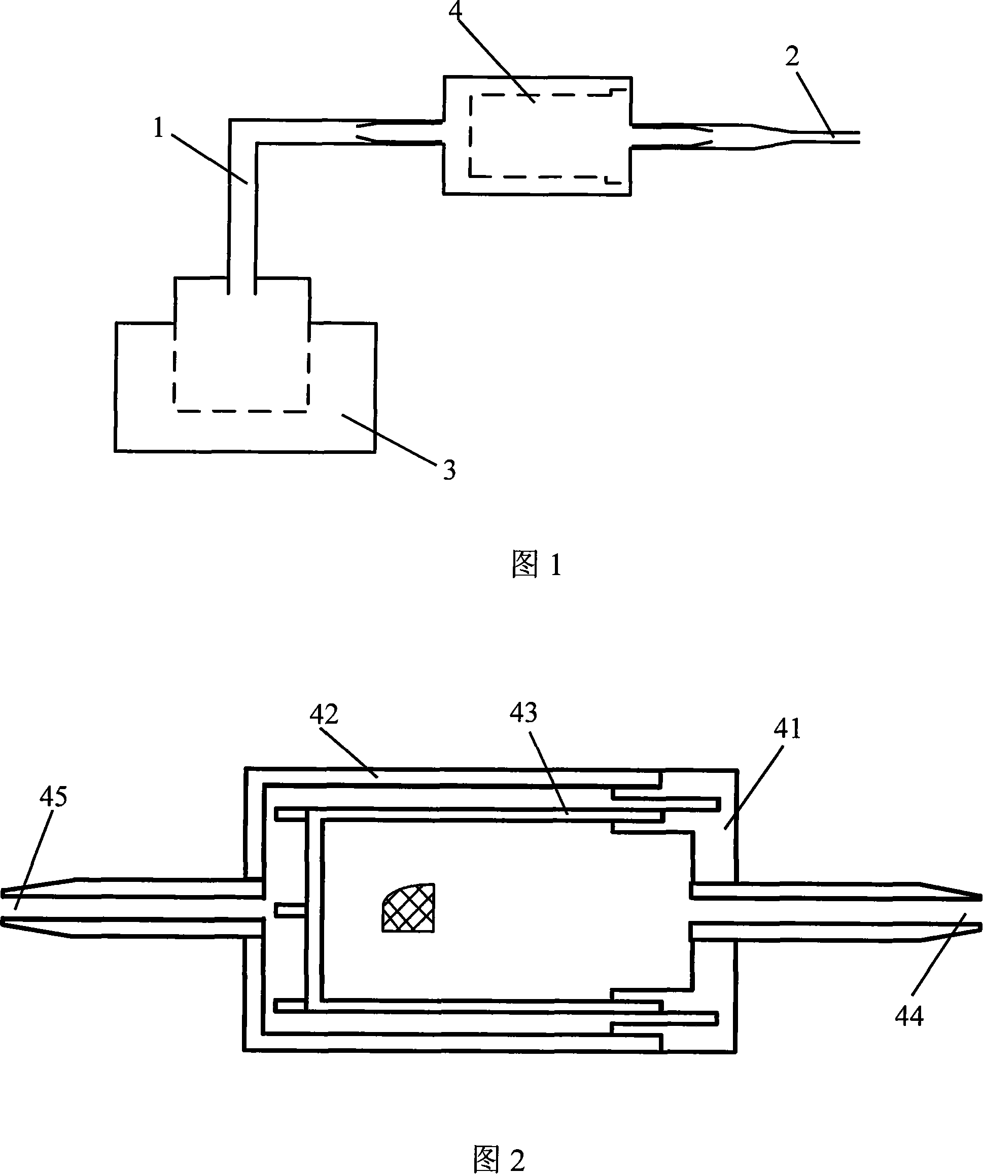 Reamed product passing through negative pressure catheter collecting device
