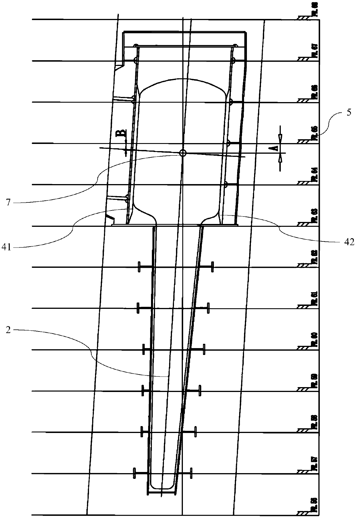 Lofting method of retractable fin stabilizer shell plate