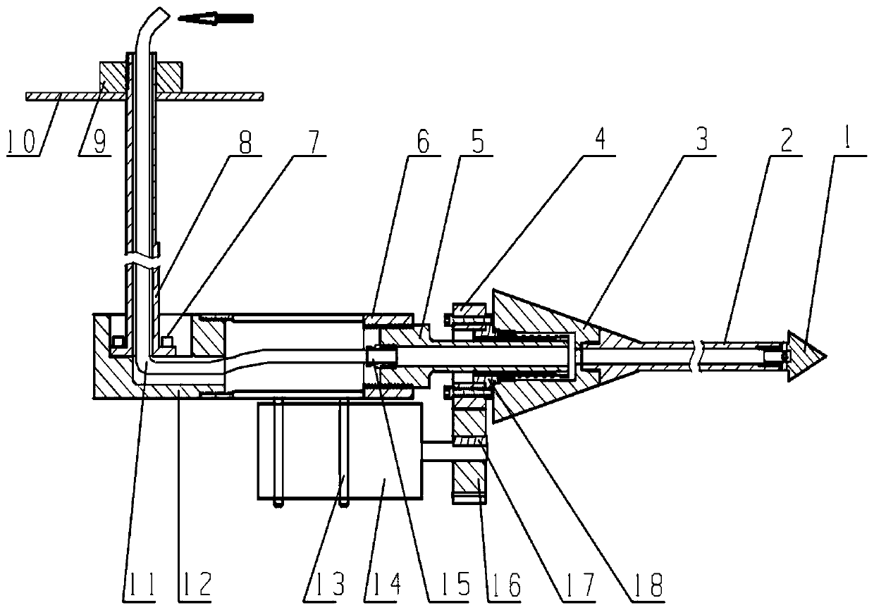 A rotating experimental device for ventilated supercavitating vehicle for water tunnel experiments