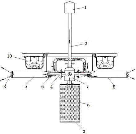 Water flow type water body purification and oxygenation device
