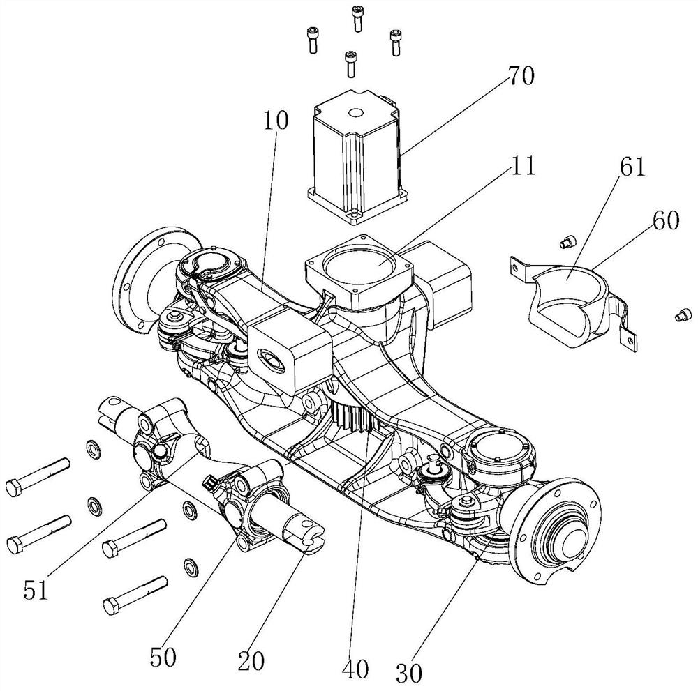 Electric steering structure of counterbalance forklift truck