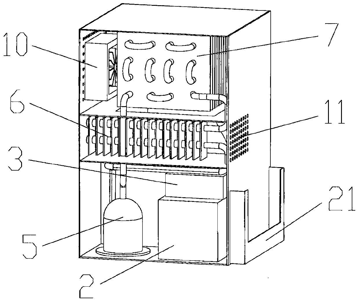 Portable solar-powered air water taking device