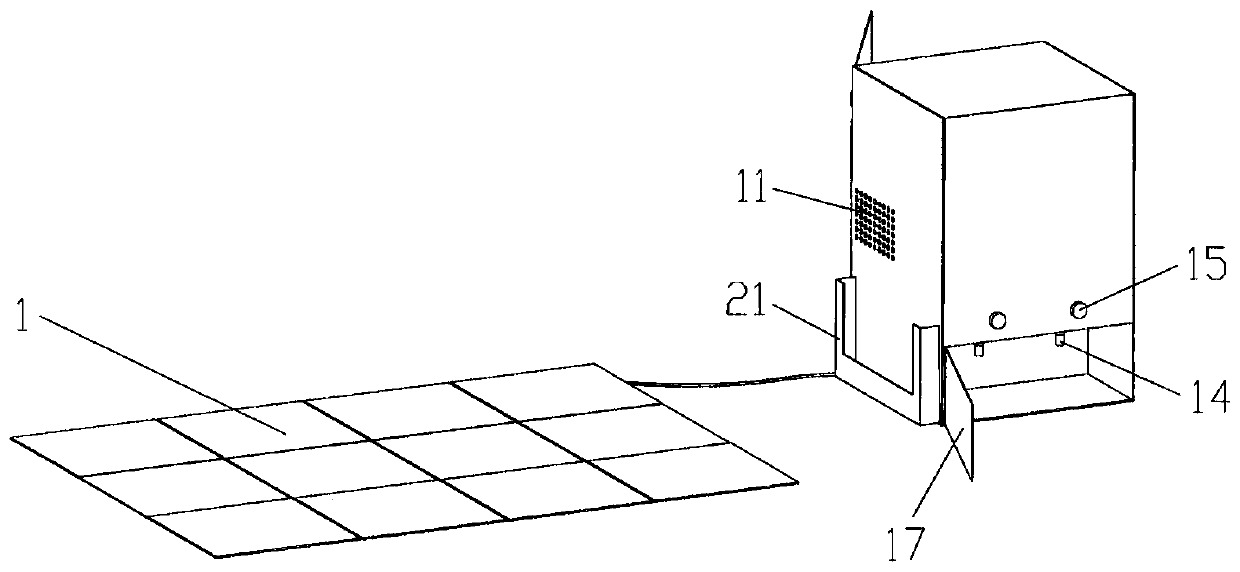 Portable solar-powered air water taking device