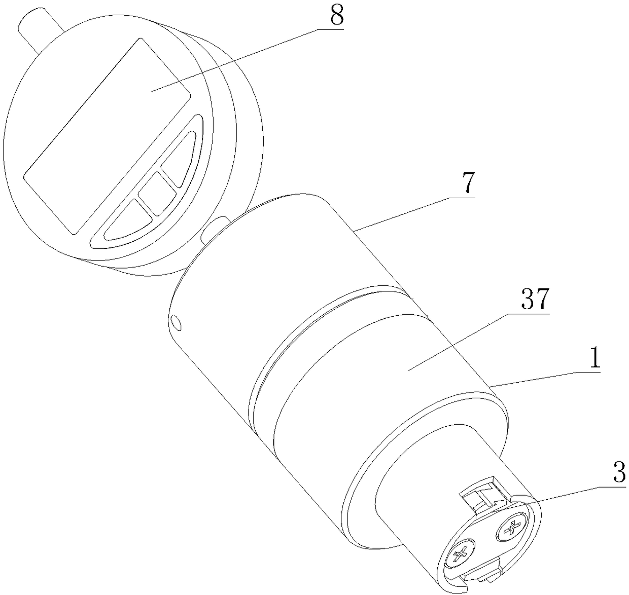 Relative position measuring instrument of circlip slot in holes of assembly