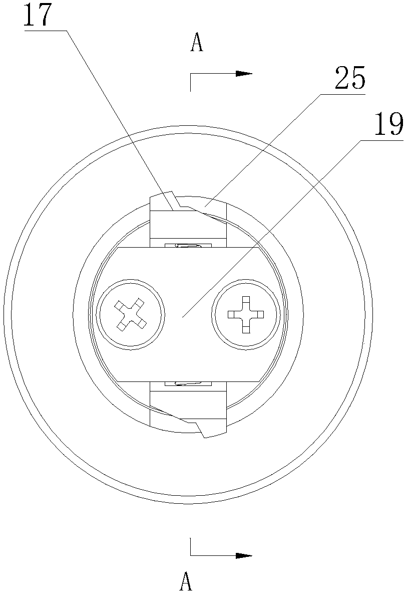 Relative position measuring instrument of circlip slot in holes of assembly