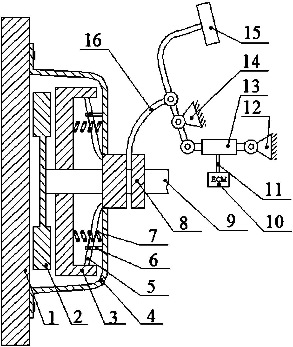 Control mechanism for clutch and control method of control mechanism
