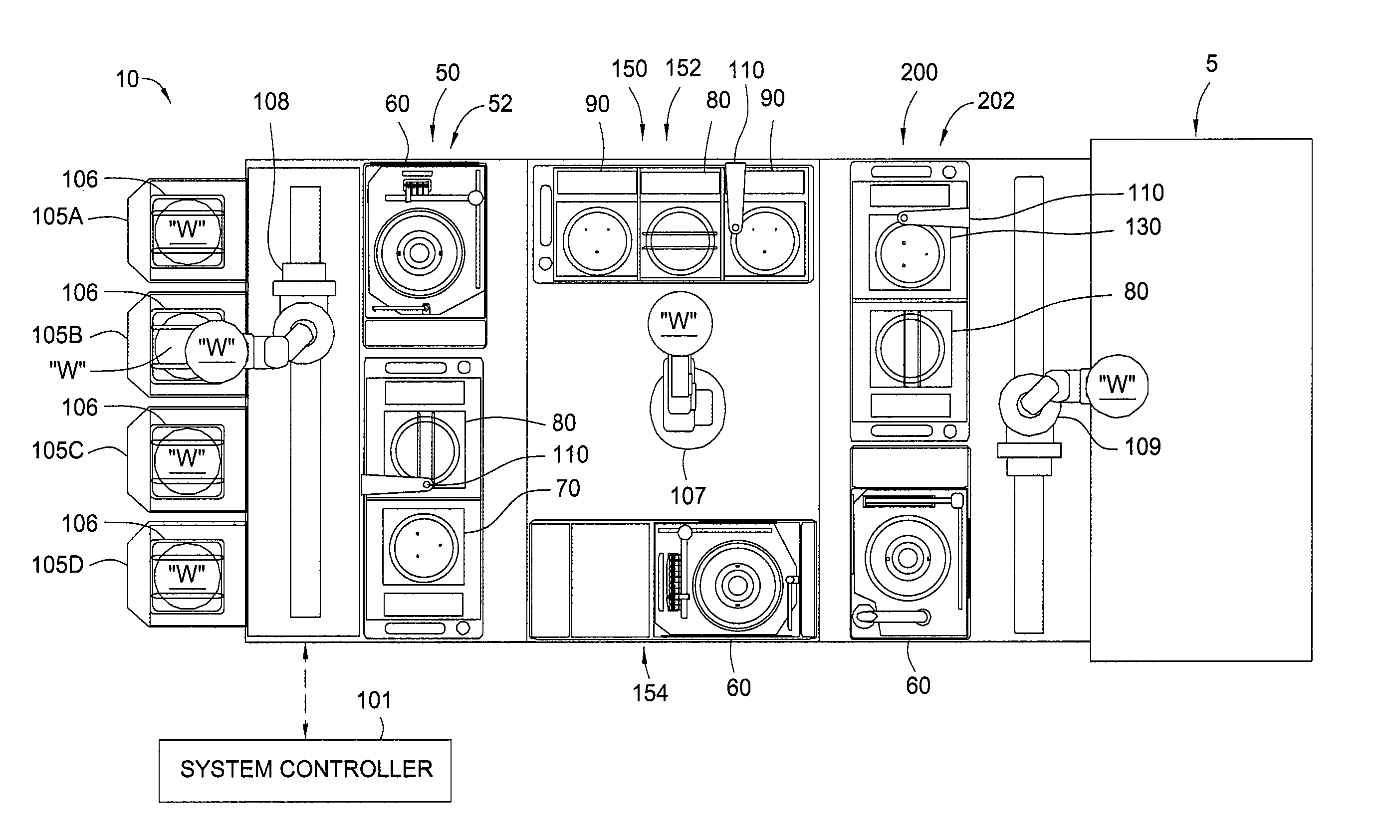 Cluster tool architecture for processing a substrate