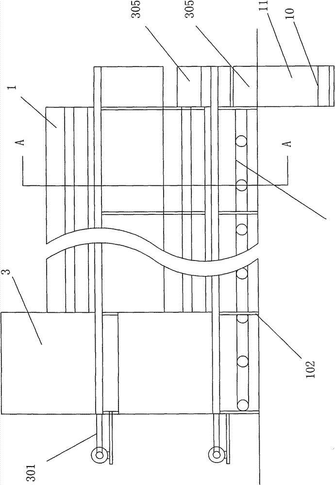 Automatic feeding and dung discharging system for breeding rex rabbits