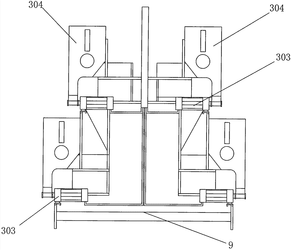 Automatic feeding and dung discharging system for breeding rex rabbits