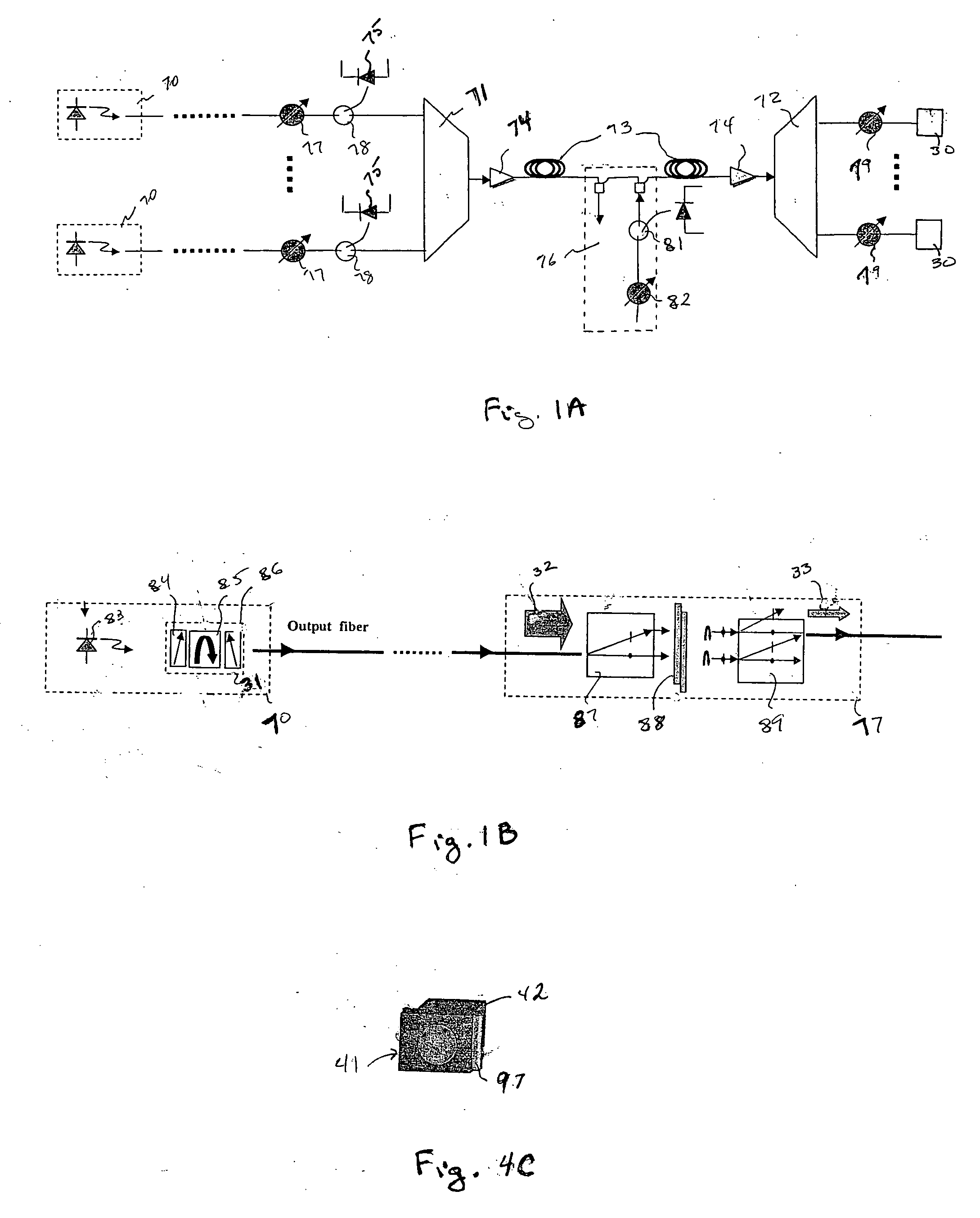 Integrated variable optical attenuator and related components