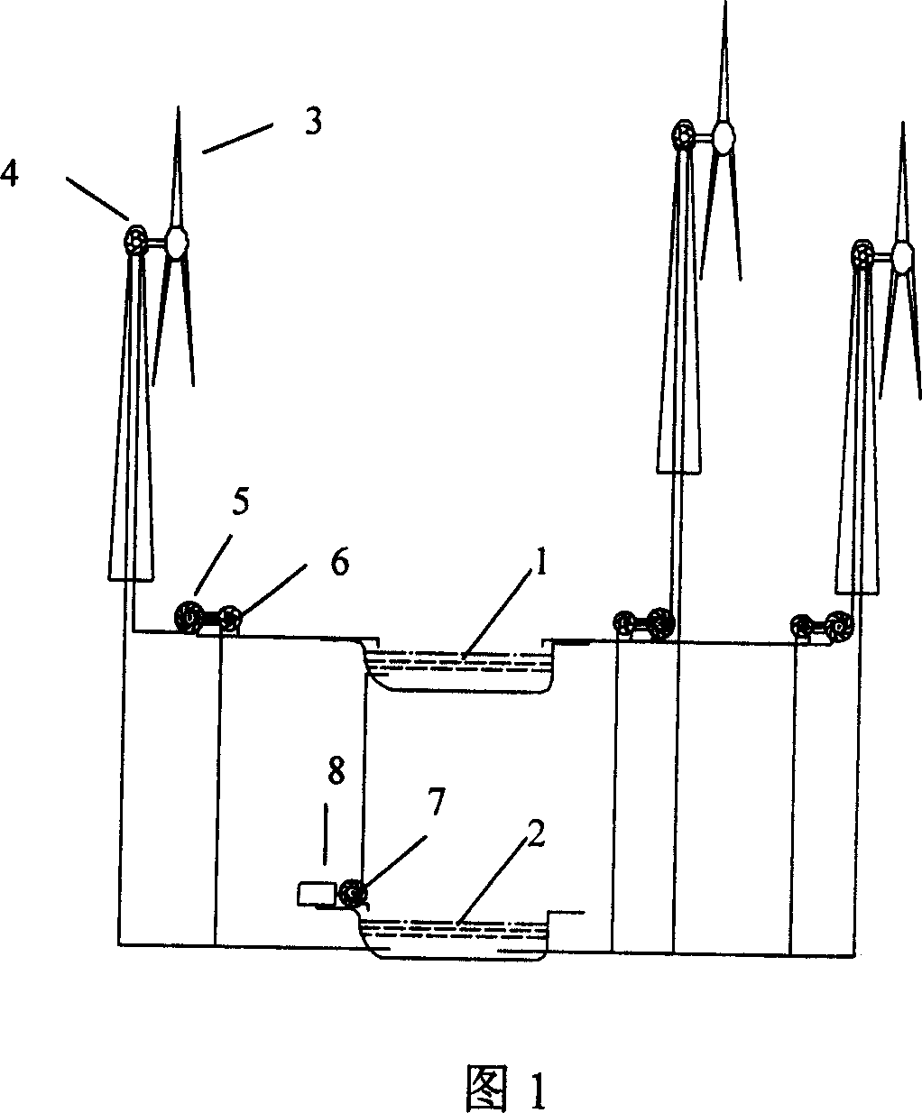 Wind-power pumping water generating system