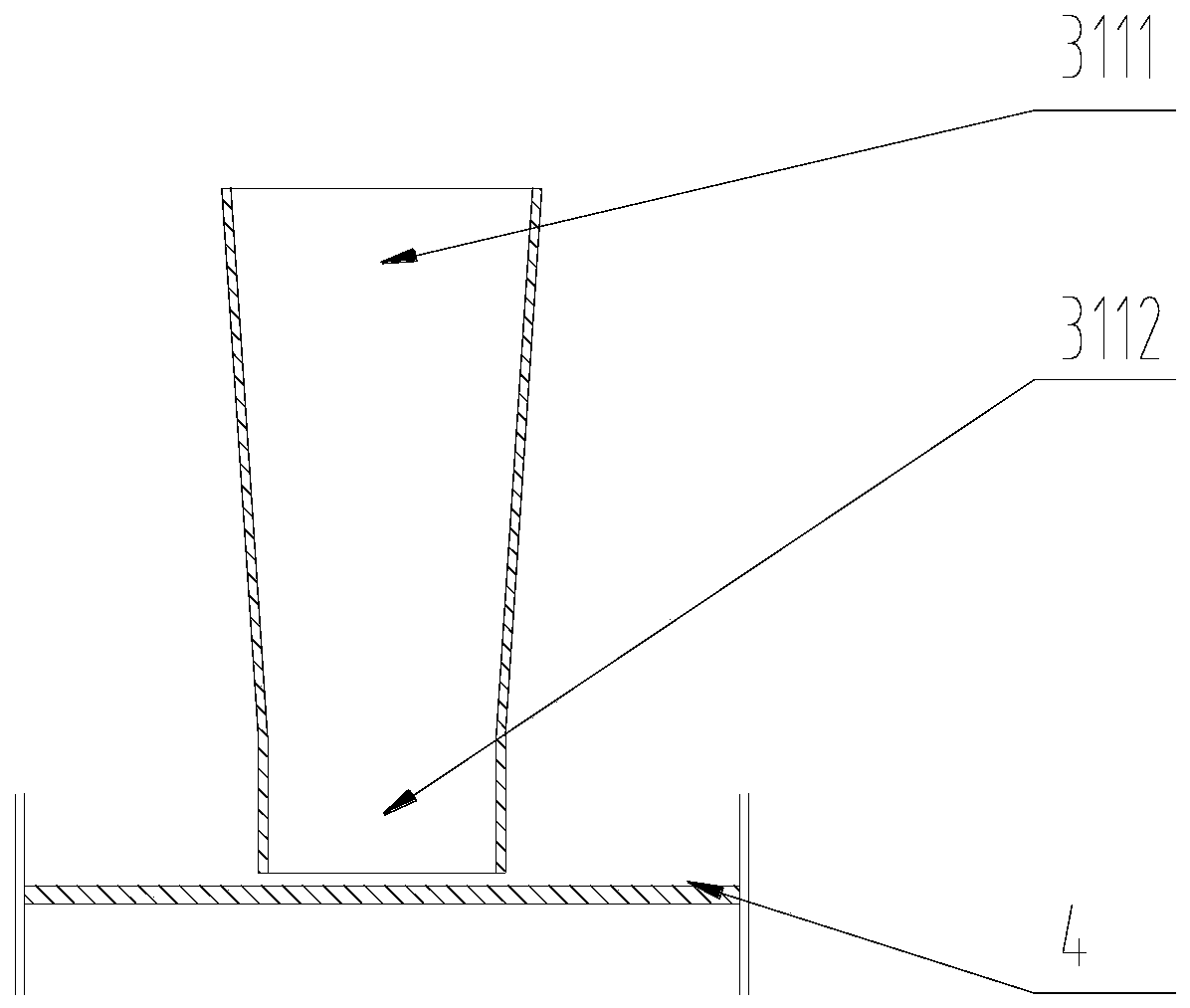 Single split mold orifice para-position positioning and material distributing system and use method