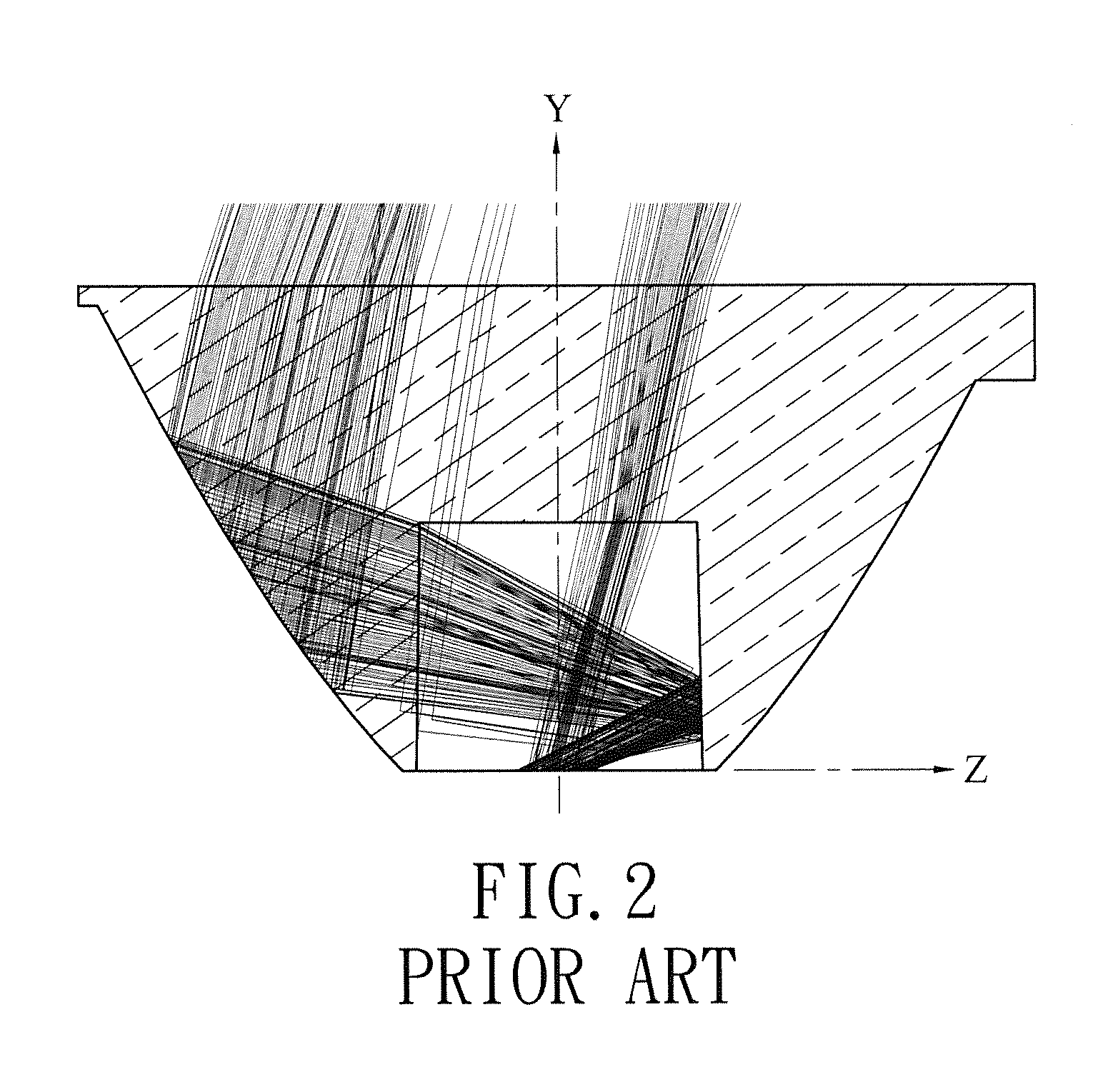 Amplified condensing LED light lens and module thereof