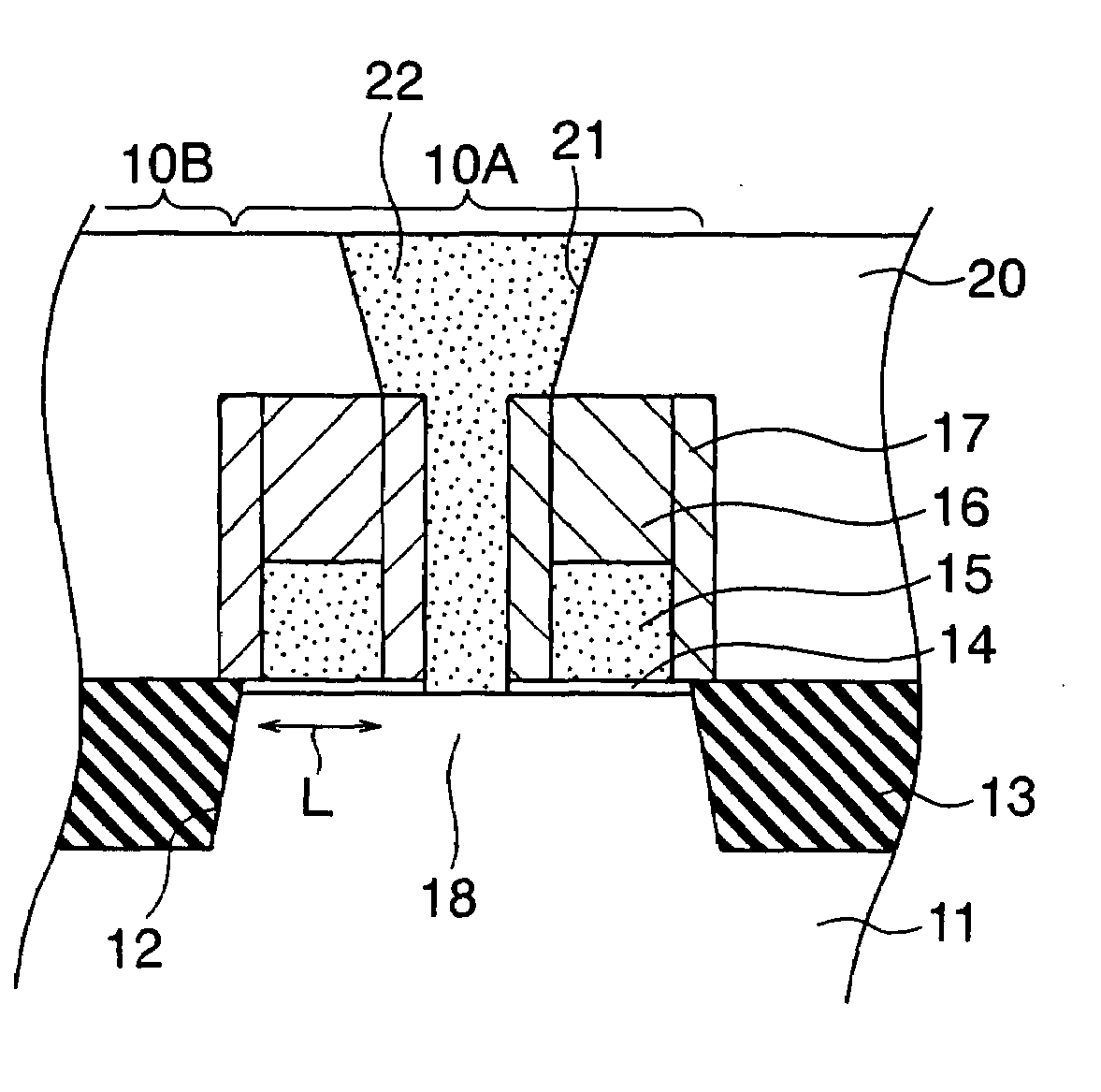 Semiconductor device having a circular-arc profile on a silicon surface