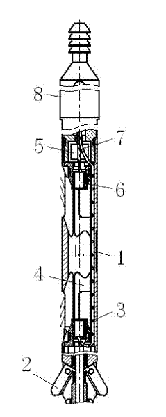 Method and device for adjusting flow of underground distributed water in up and down reciprocating motion manner