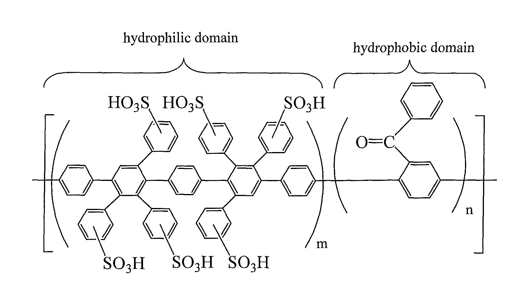 Sulfonated poly(phenylene) copolymer electrolyte for fuel cells