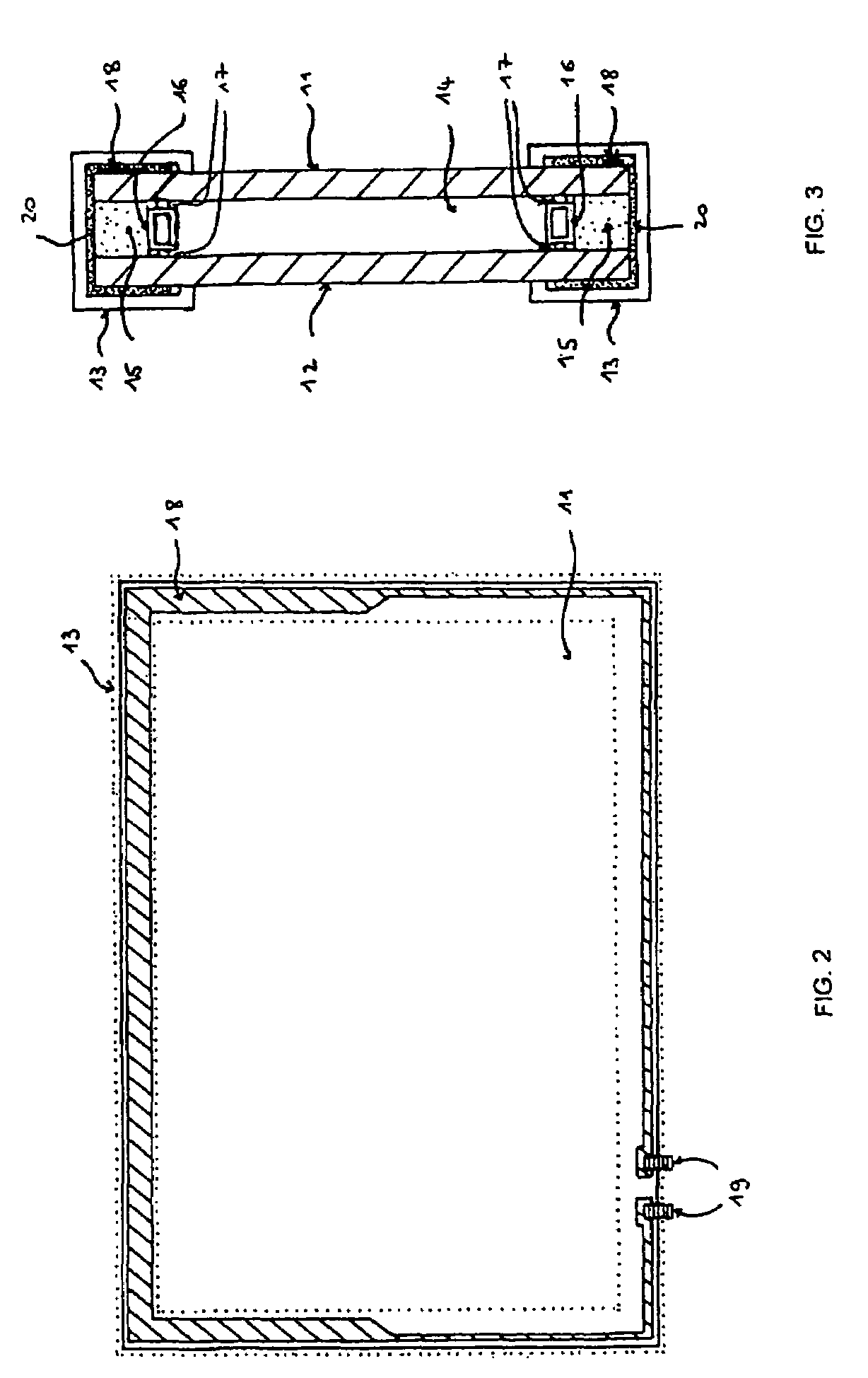 Insulating glass element, especially for a refrigerated enclosure