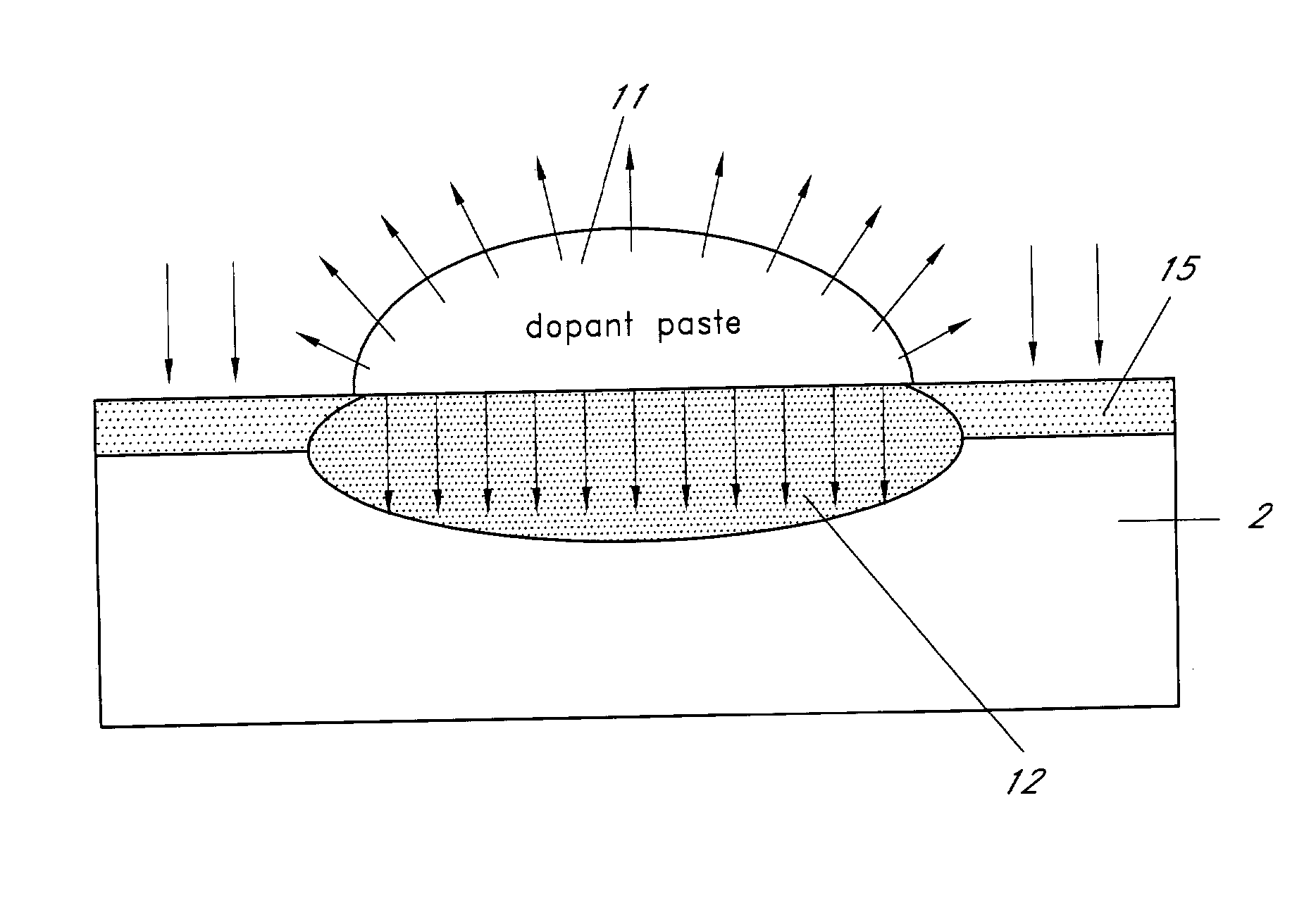 Semiconductor device with selectively diffused regions