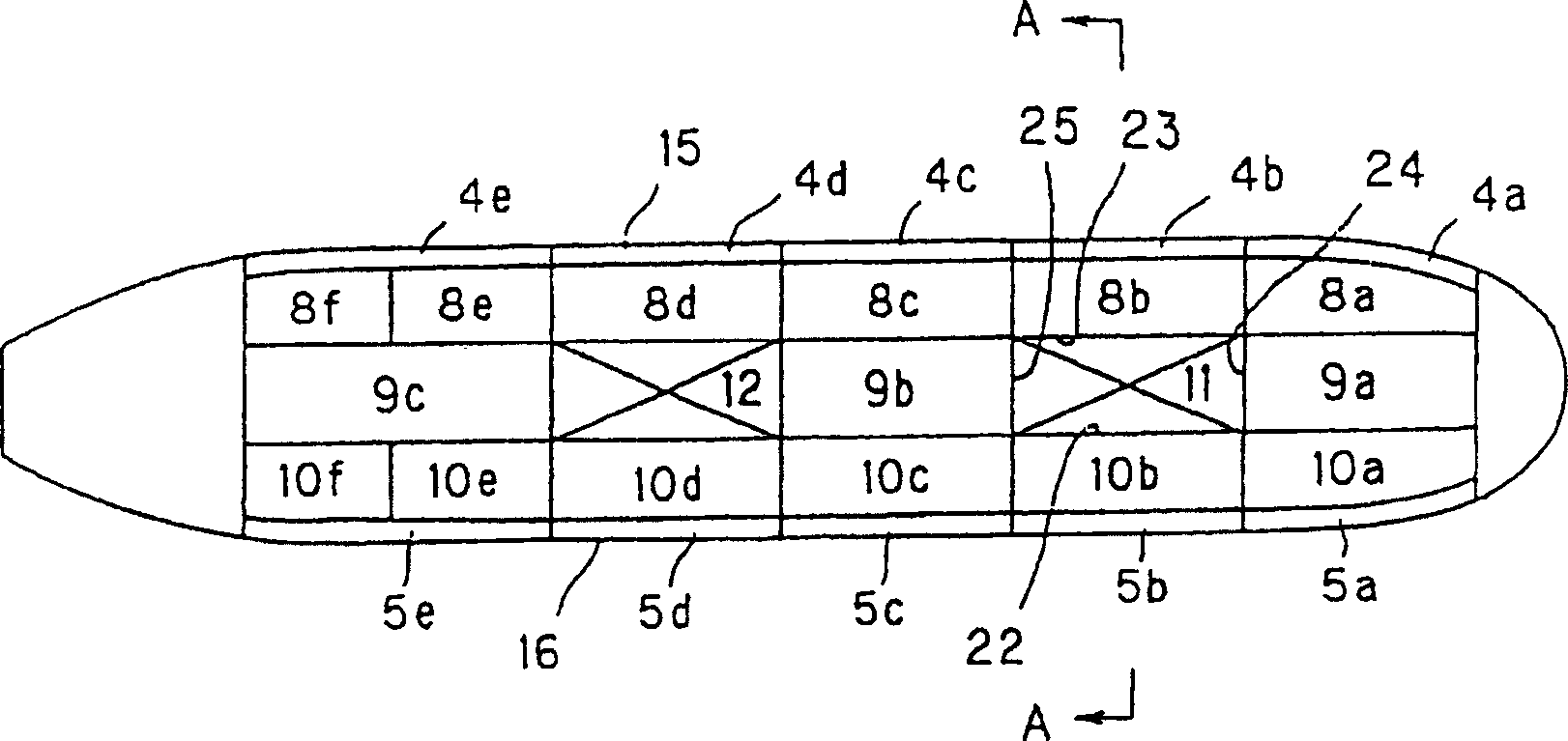 Usage method of ship structure for transporting oil and fresh water