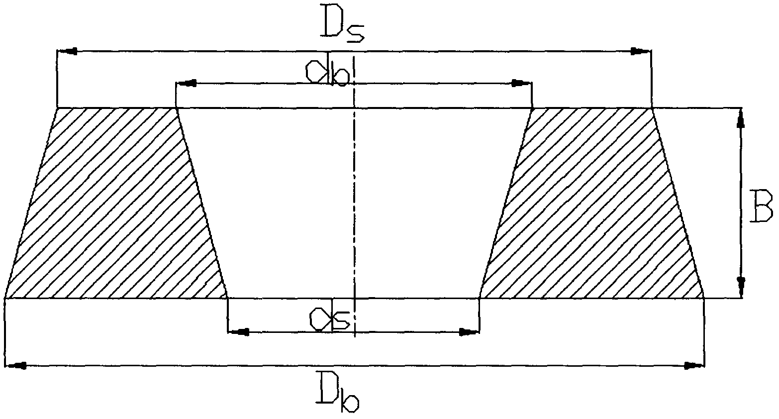 Method for simultaneously rolling and expanding two trapezoid-cross-section flange ring forge pieces