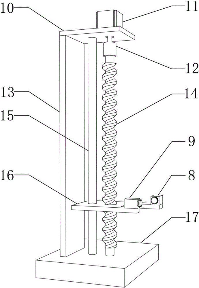 Measuring device capable of achieving real-time measuring of geometric dimensioning of cross section of sample and application thereof
