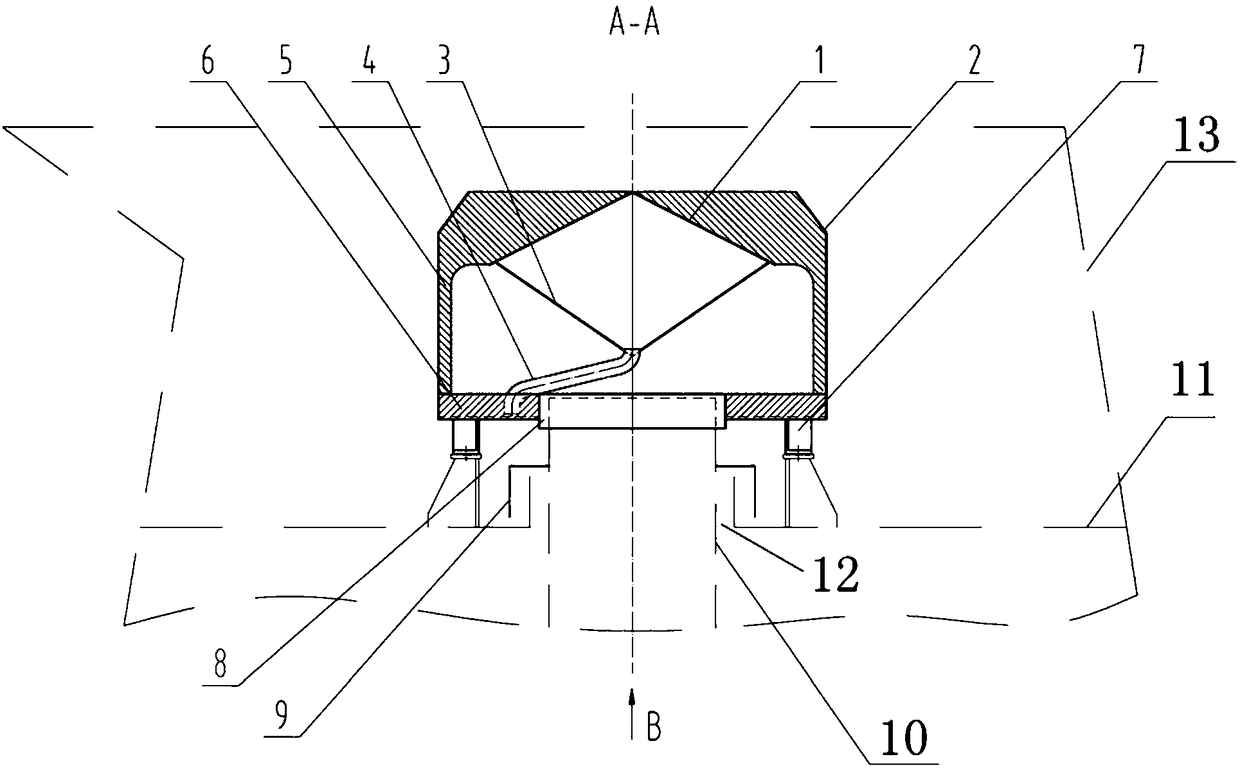 Low-flow-resistance water cannon preventing device for chimney exhaust pipe