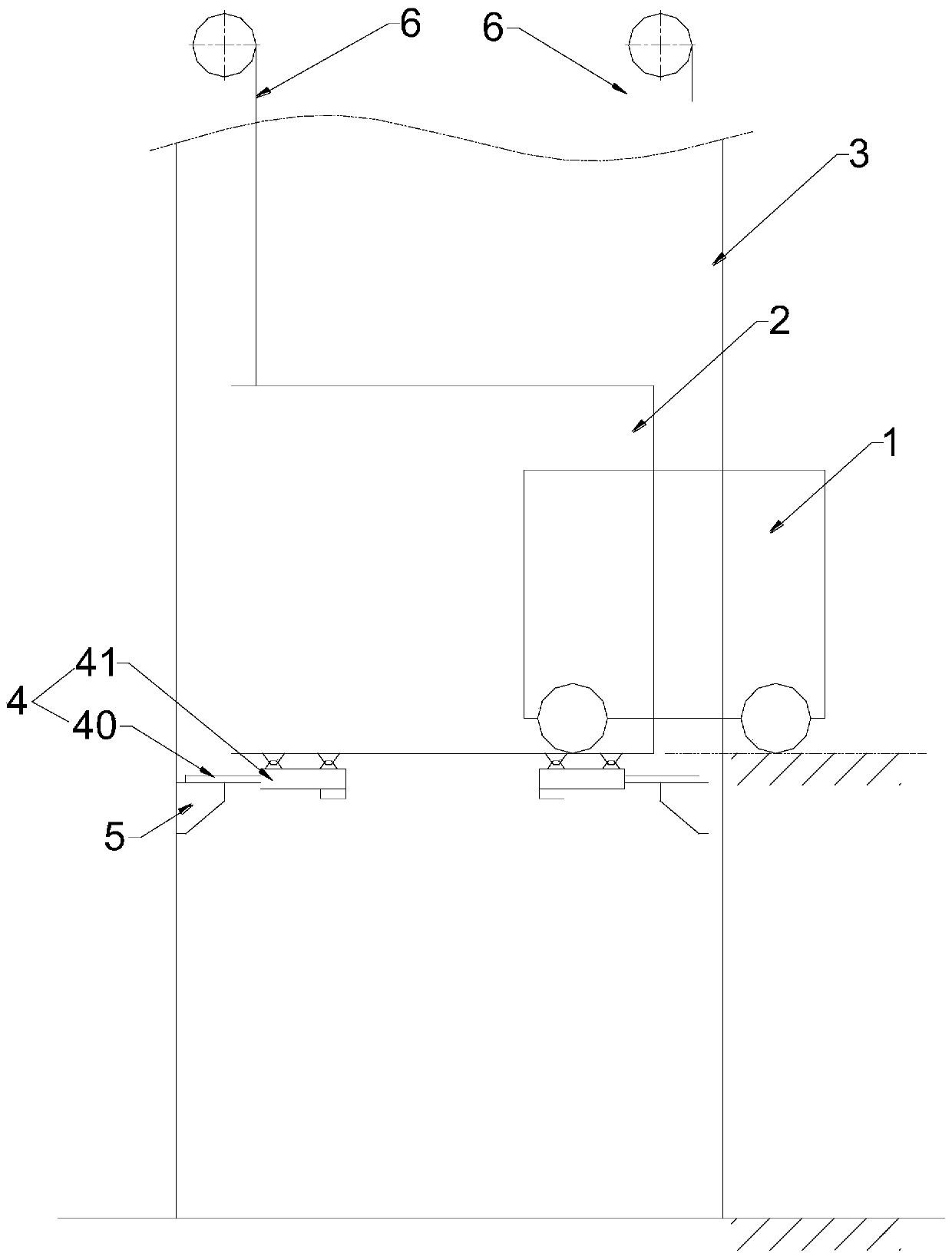 Positioning device for lifting equipment of AGV trolley