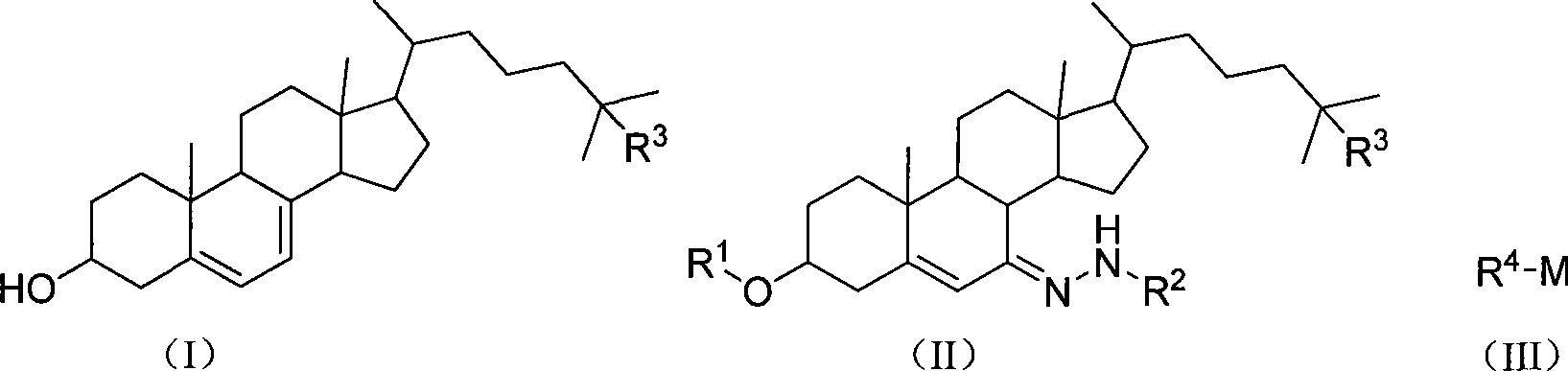 Chemical synthesis method of 5,7-diene steroids compounds