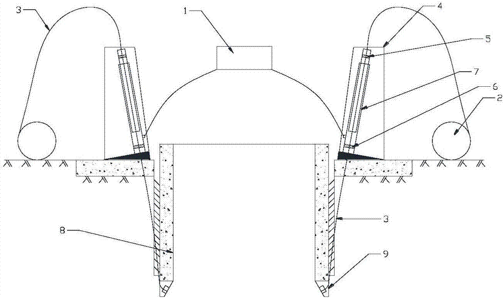 Suspension type well wall sinking construction method used for urban shaft construction