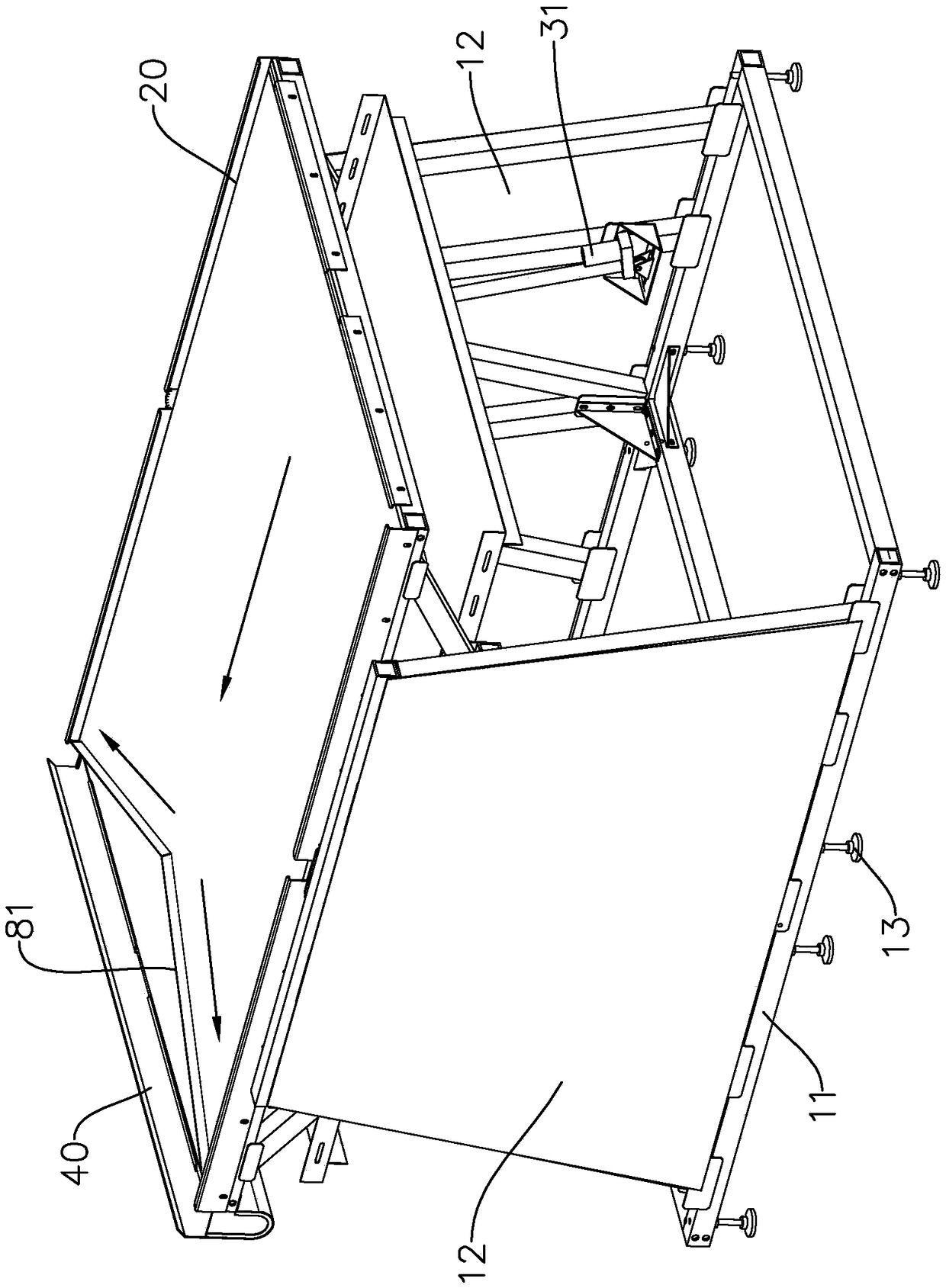 Variable slope water flow movement locus tester with water and sand separation function