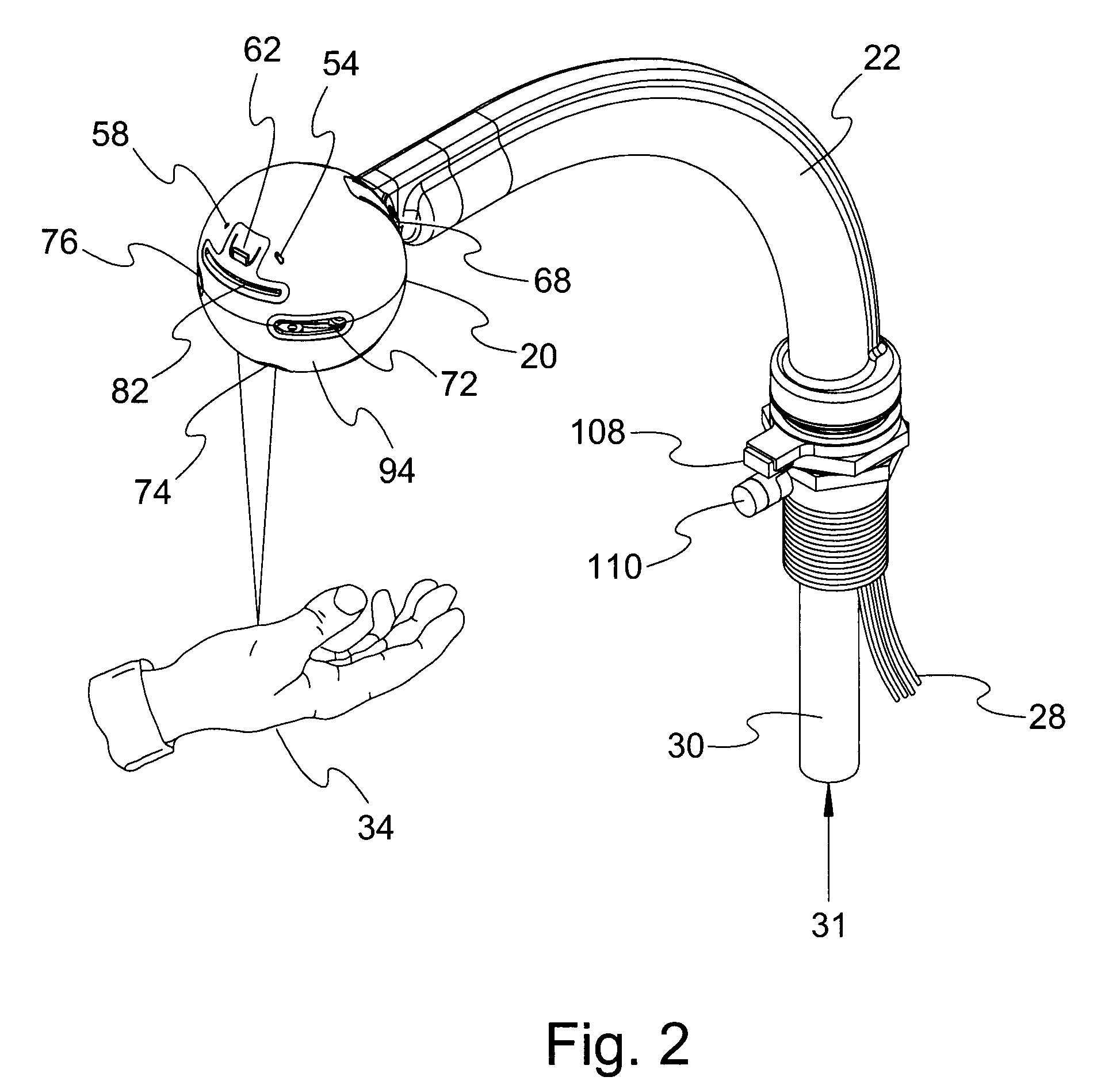 Electronic faucet with voice, temperature, flow and volume control