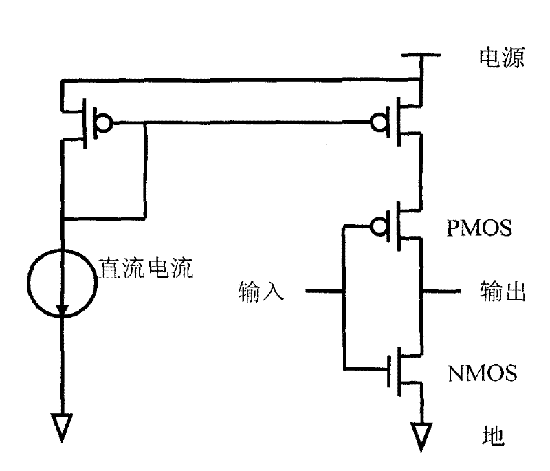 A circuit for reducing CMOS transient power consumption