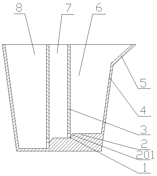 Multi-cavity slag stop mechanism for metal liquid and method for recovering villaumite from aluminum electrolysis bath