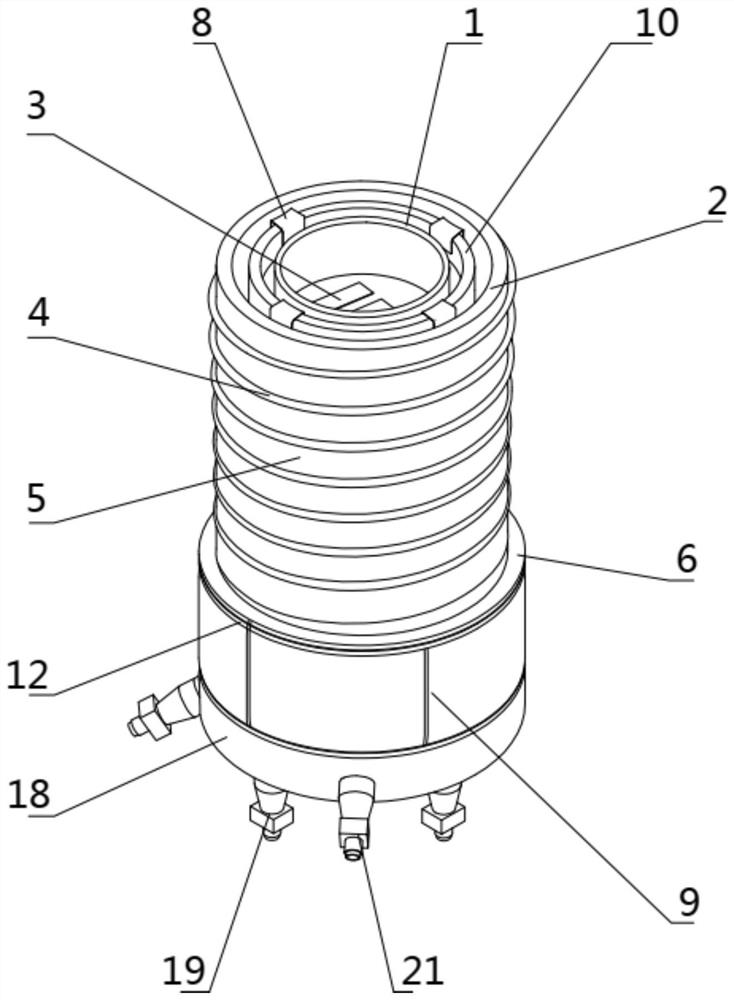 Connecting structure for inflatable unfolding cabin of lunar building