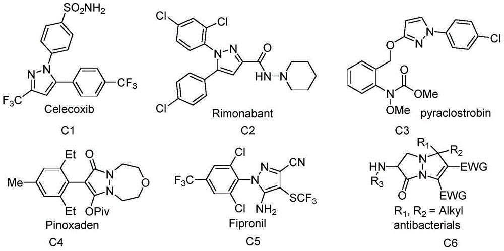 Tetralin pyrazolone triazine compound as well as preparation method and application thereof