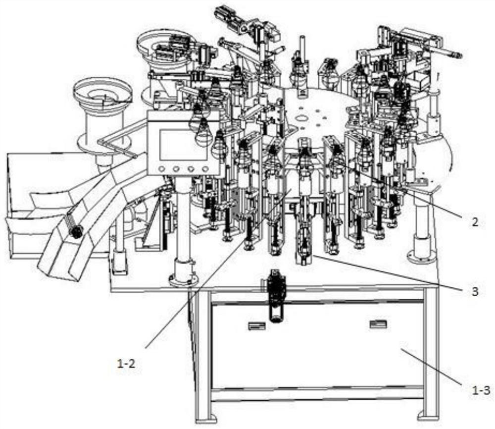 Filament lamp assembling device