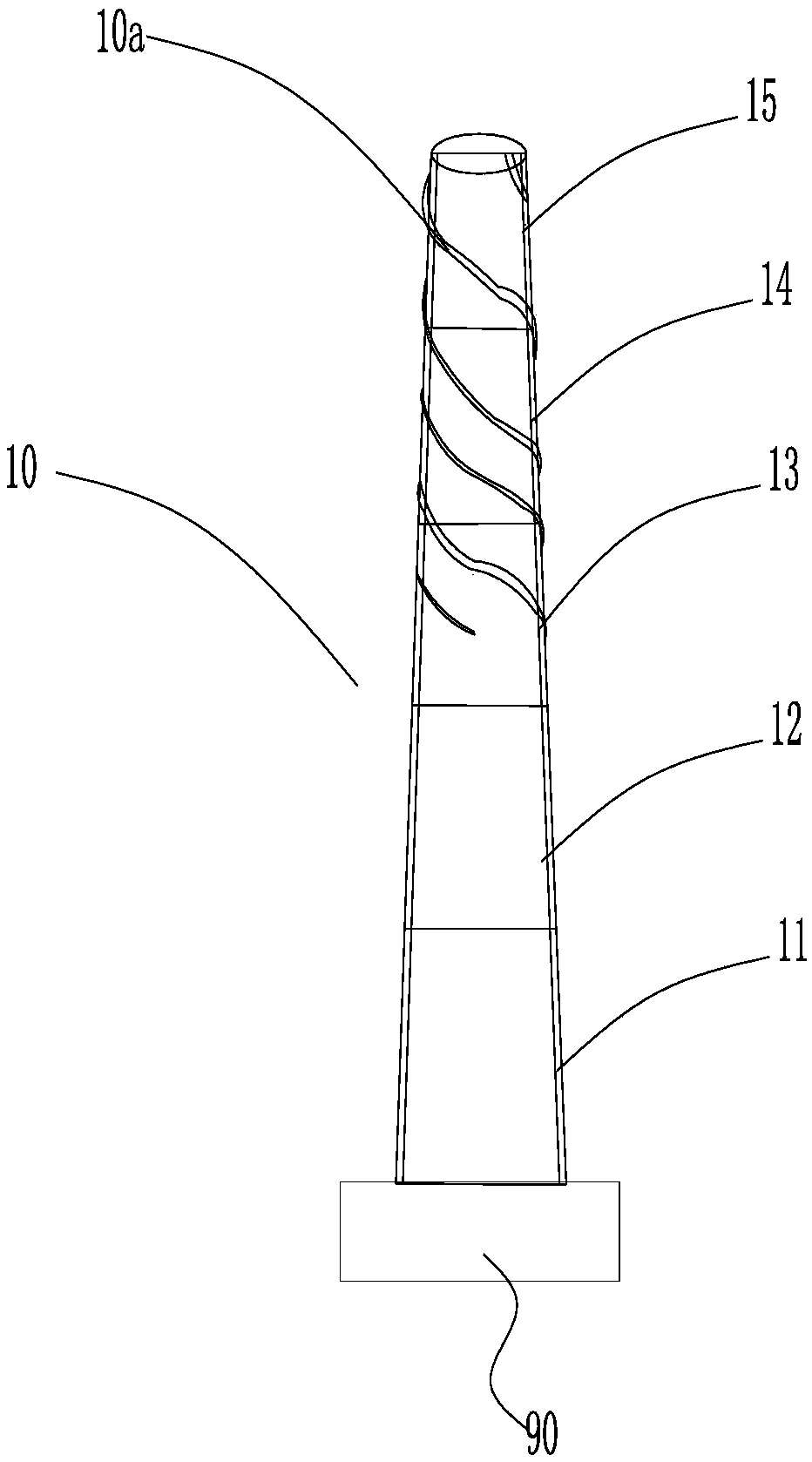 Surrounding body device and method for inhibiting vibration of retaining structure