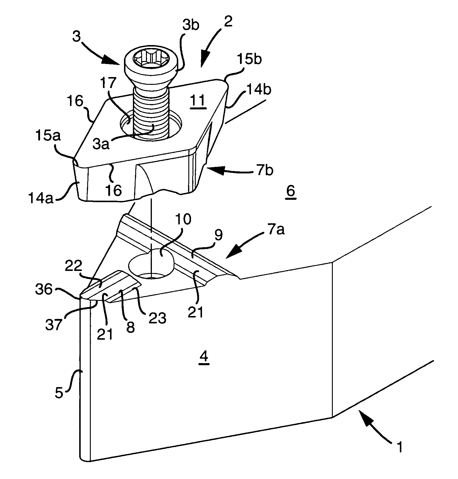 Cutting insert and a tool for chip removing machining, as well as an attachment for such tools