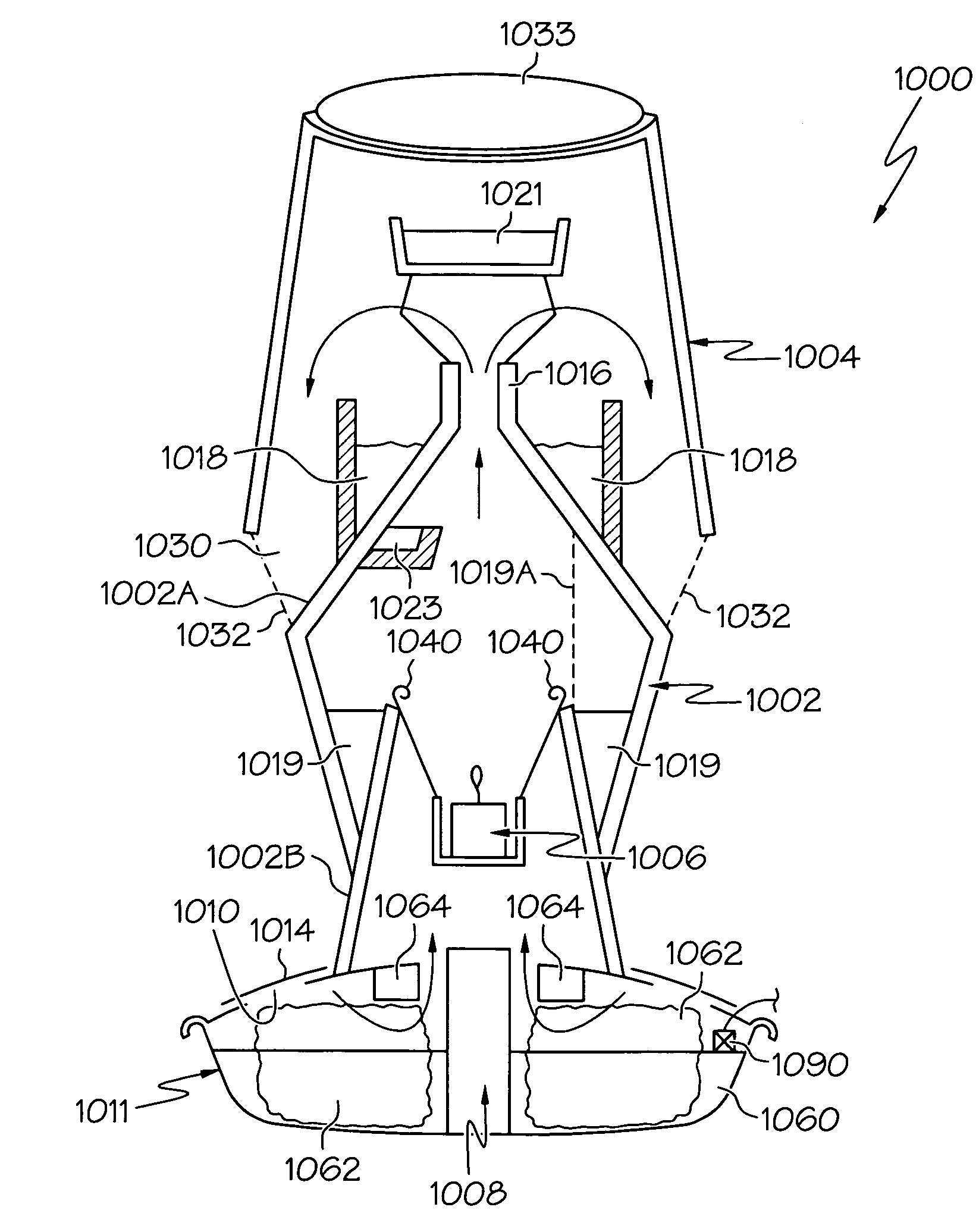 Lamp with protected combustion chamber