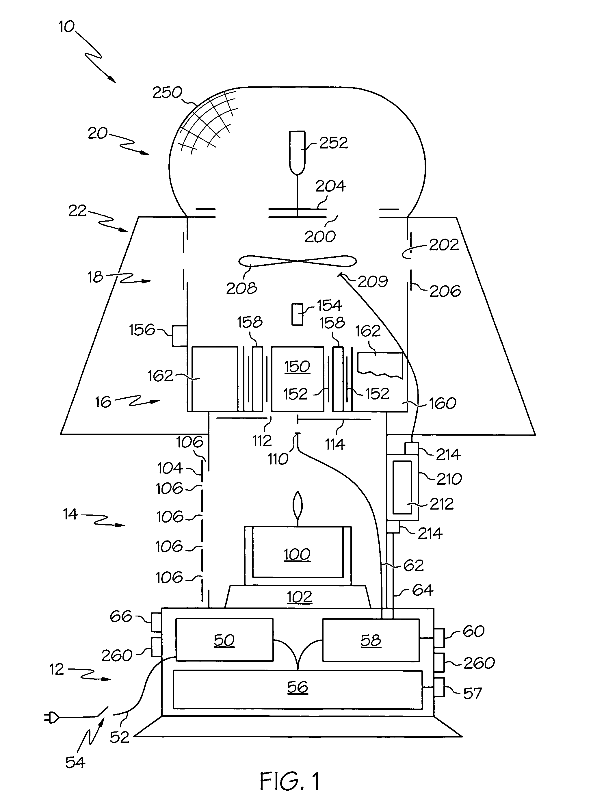 Lamp with protected combustion chamber