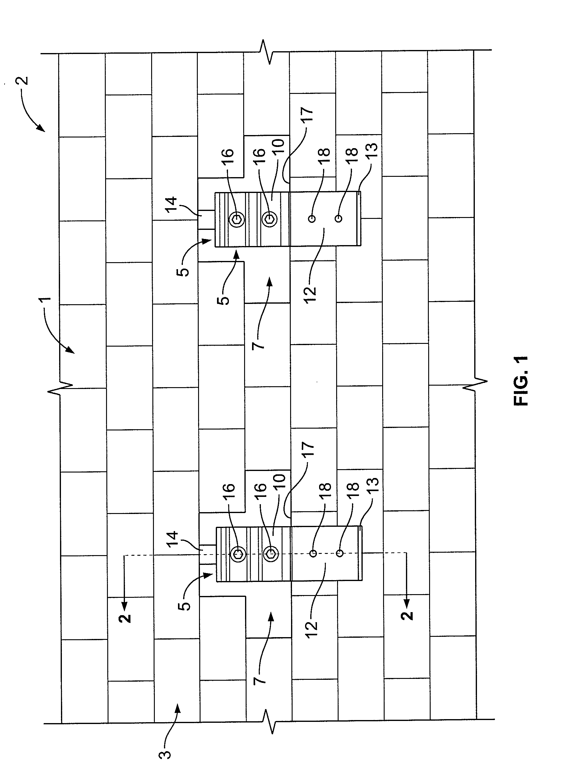 Brick bracket for installation of a ledger on the brick facing or veneer of a structure and associated methods for the installation of the brick bracket on the brick facing
