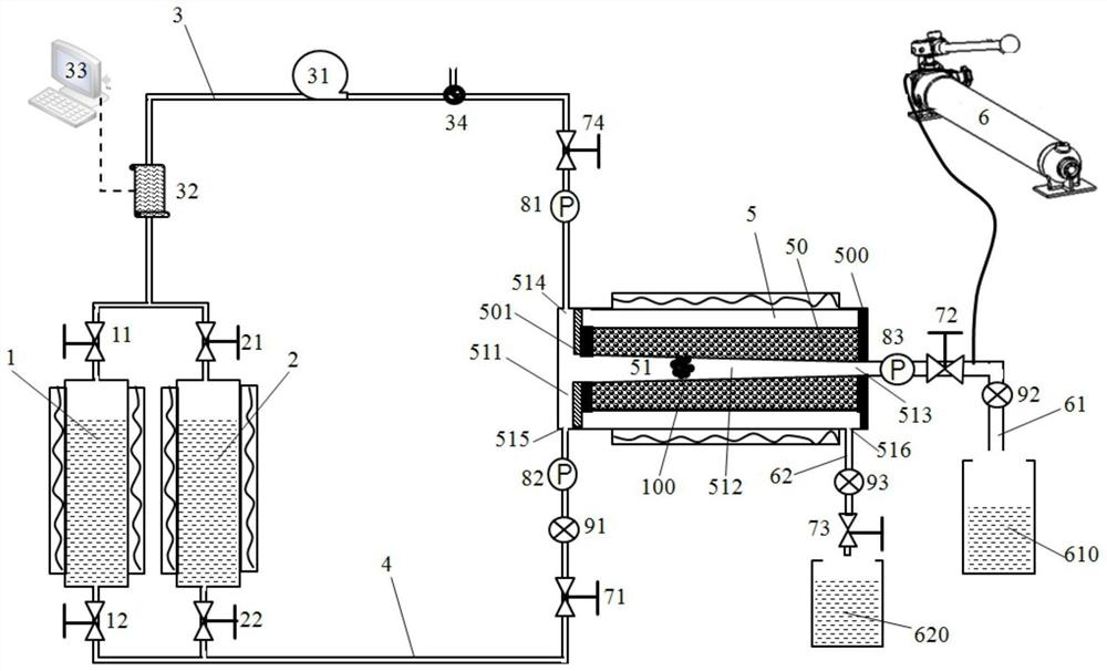 An experimental device and experimental method for crack plugging simulation