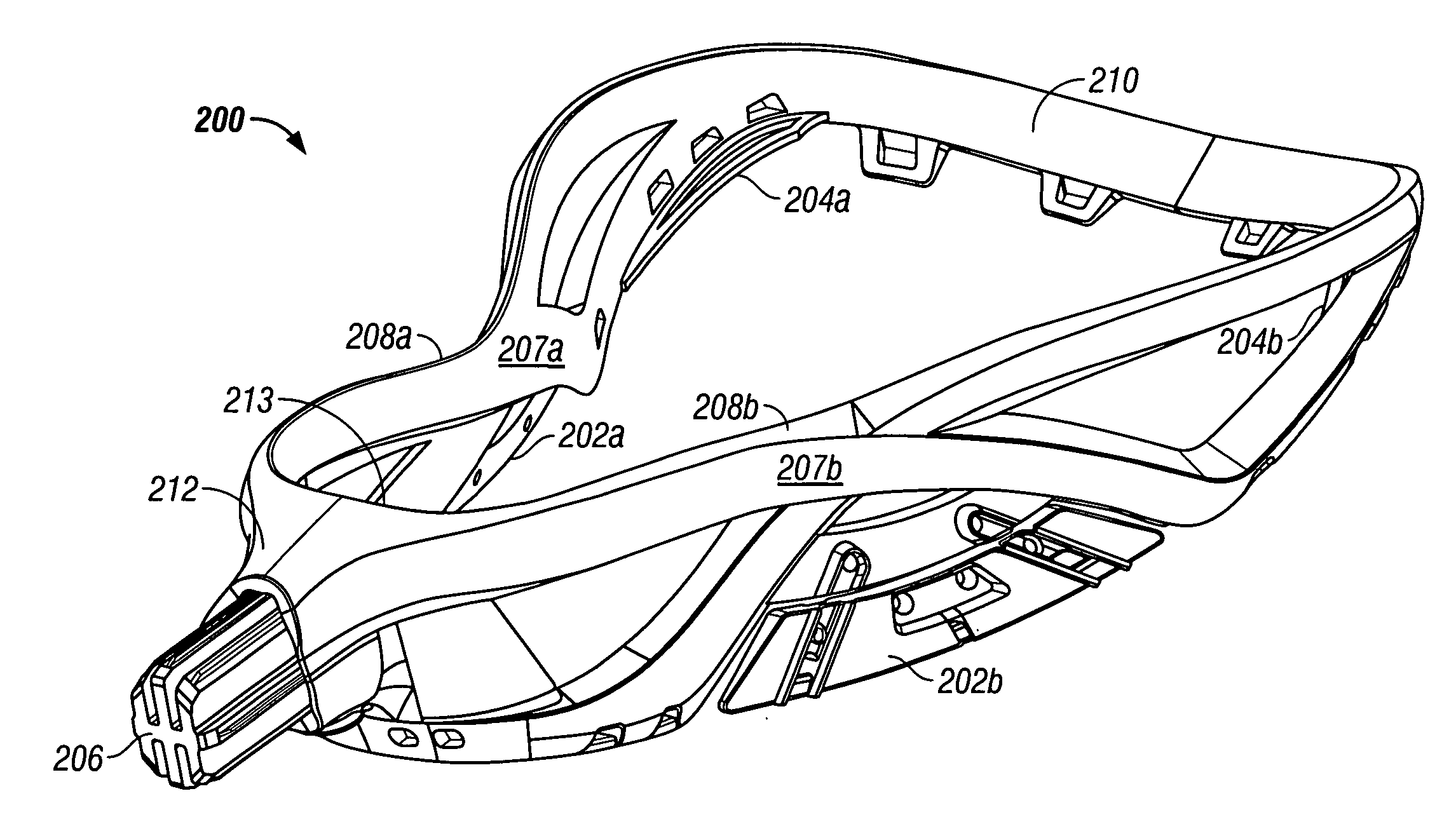 Lacrosse head having an articulated member