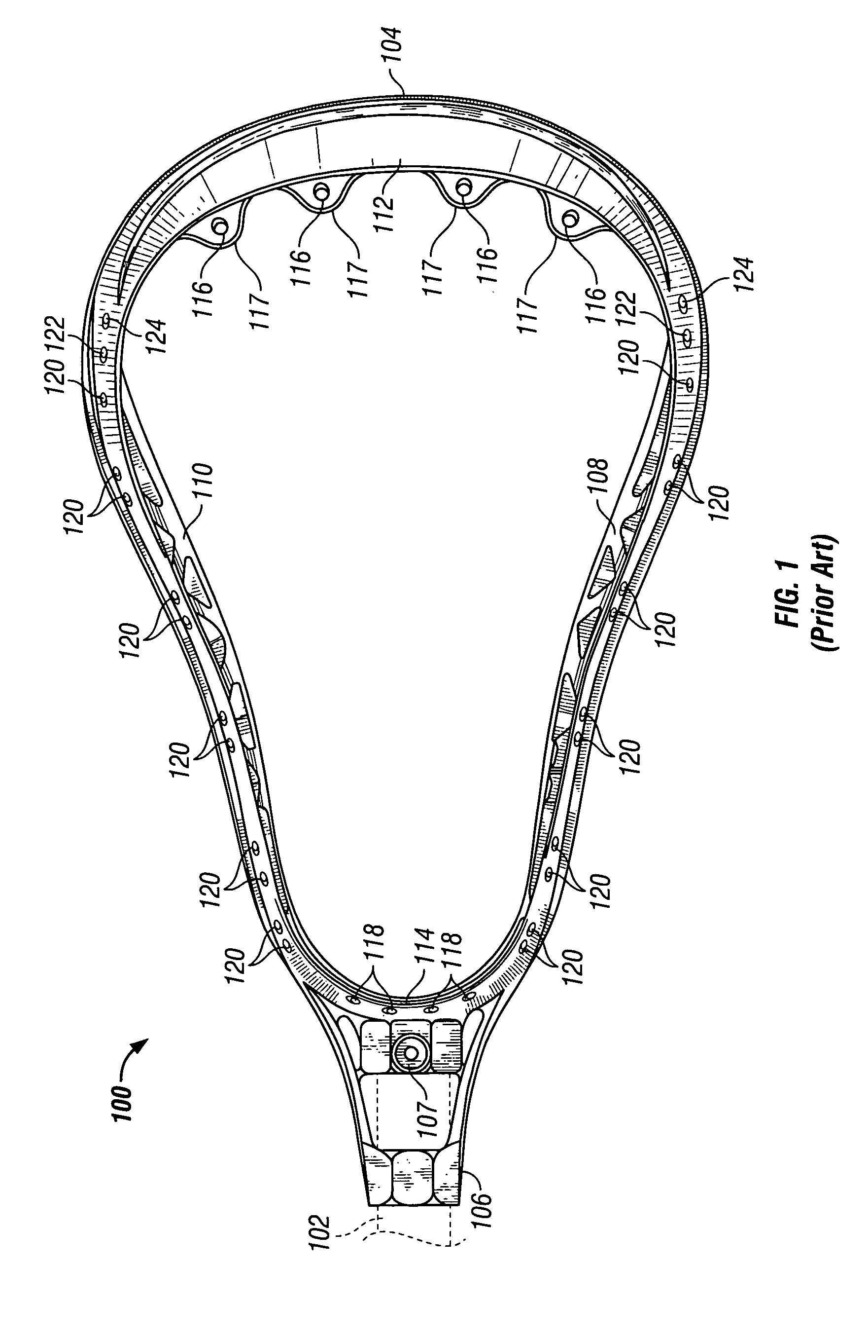 Lacrosse head having an articulated member