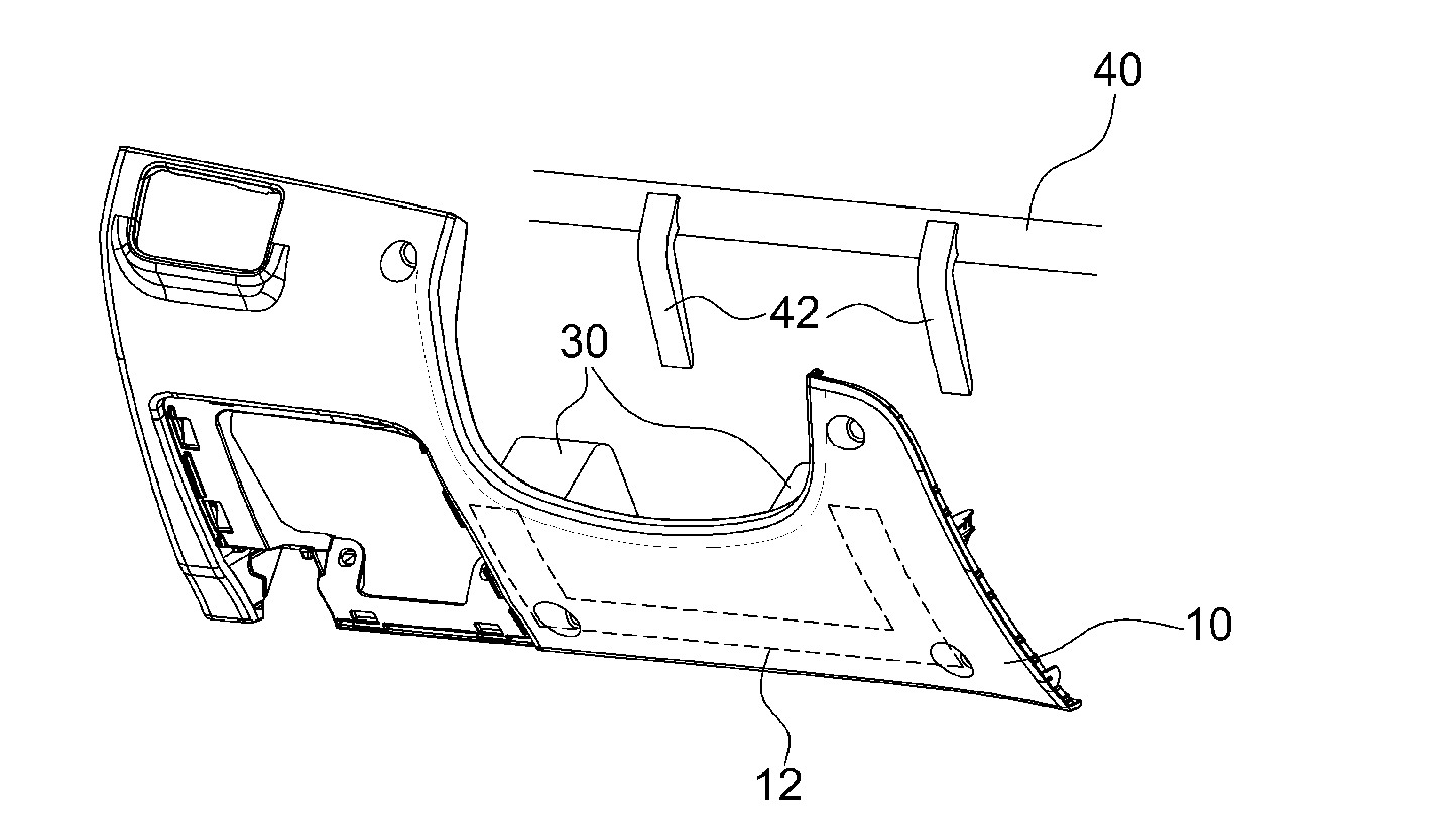 Knee bolster device for vehicle