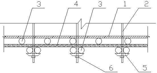 Construction method for wood formwork with bigger circular structure by taking reinforcing steel bar as lateral rear edge