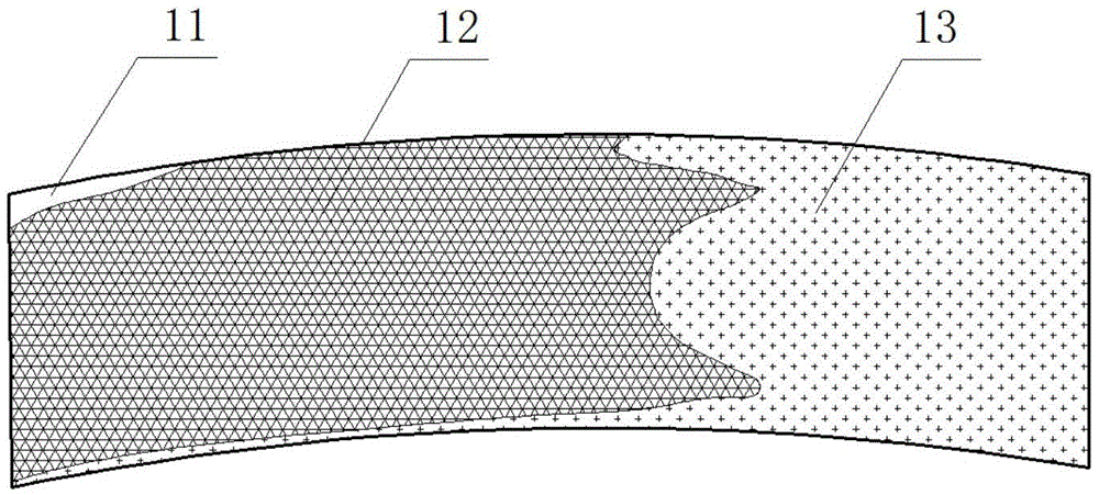 Rectangular 90-degree dust-deposition-prevention bend and dust-deposition-prevention treatment method for bend